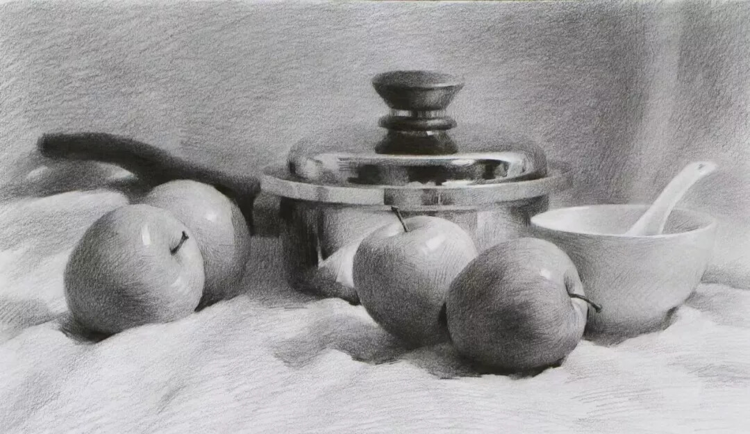 重慶畫(huà)室分享素描靜物組合繪畫(huà)過(guò)程