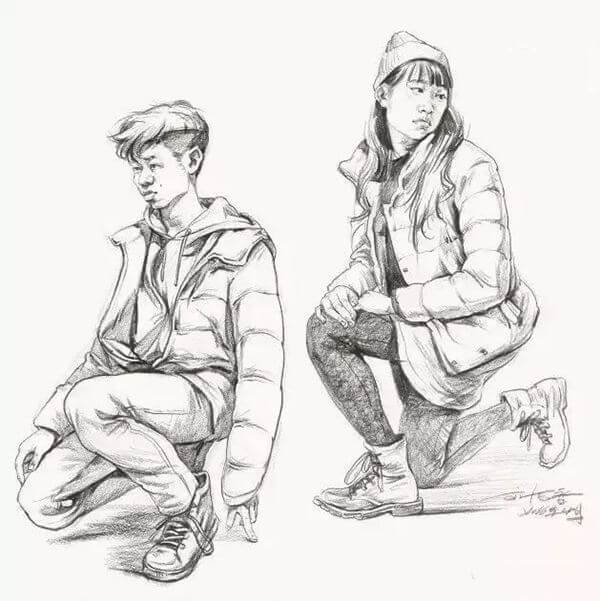 重慶美術(shù)培訓(xùn)畫室：人物速寫是不是畫得越黑分越高？